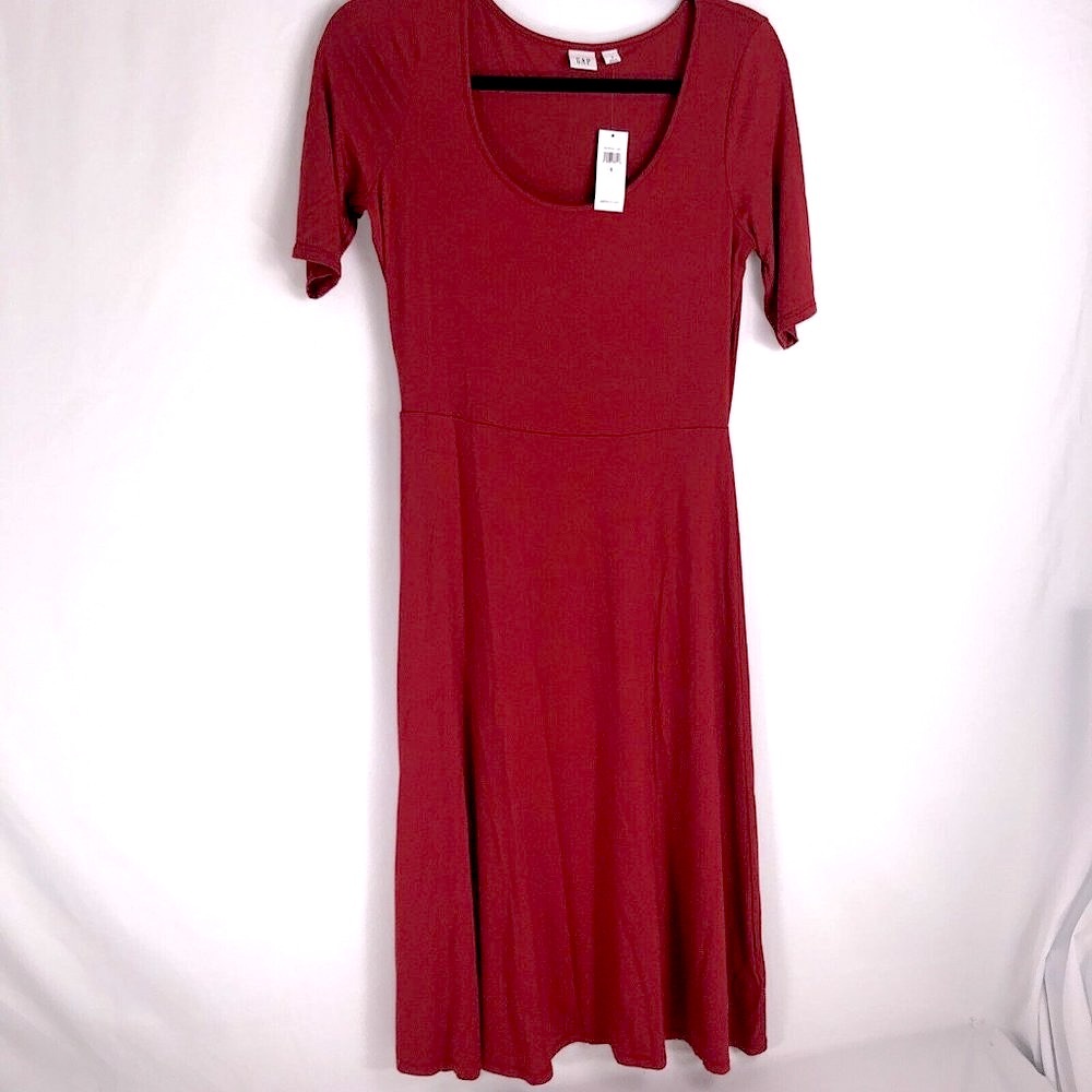 GAP Womens Size Small Red Scoop Swing Dress Red NWT